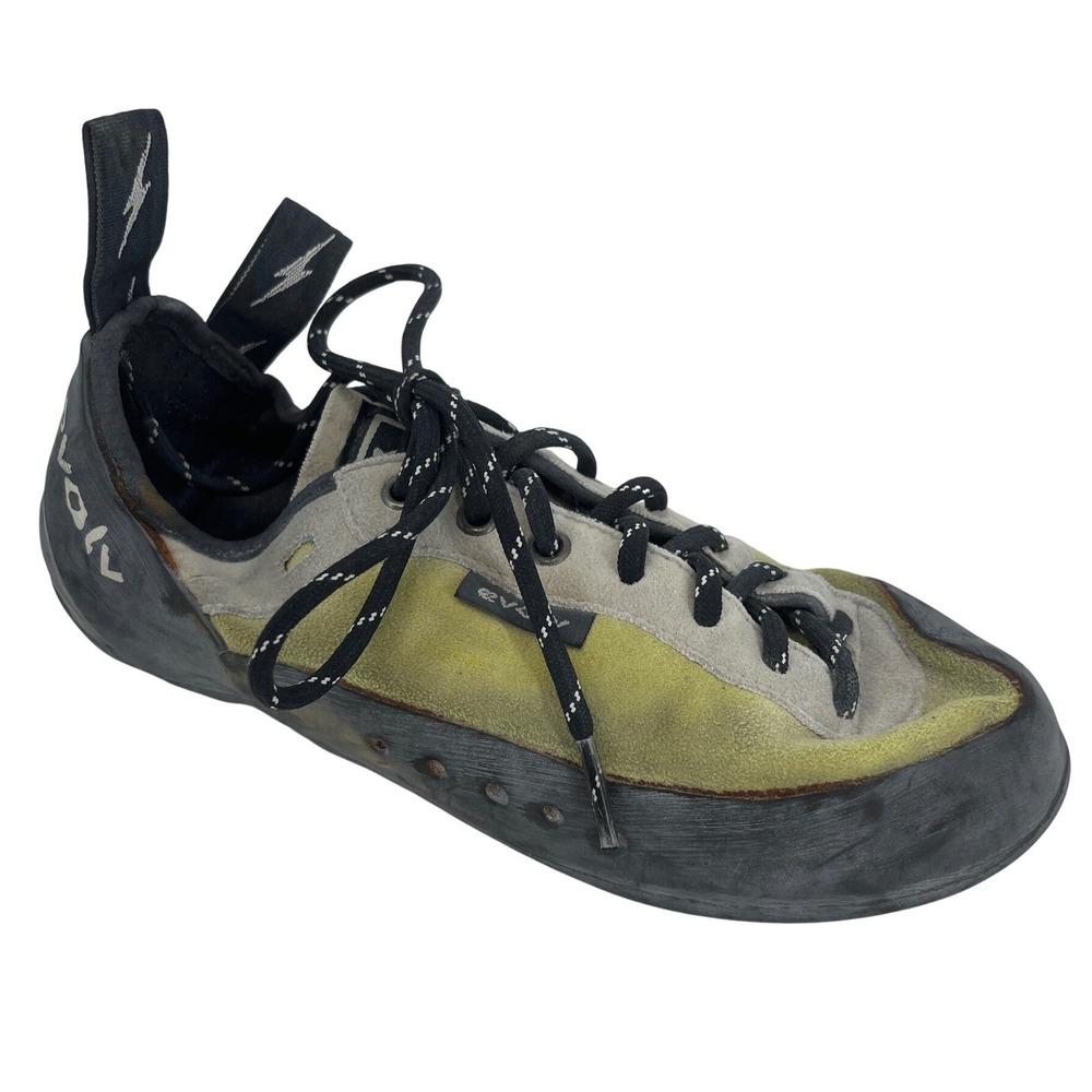 Evolv Climbing Shoes Womens 9 (40) Yellow Grey Trax-XT5 Lace Up Technical
